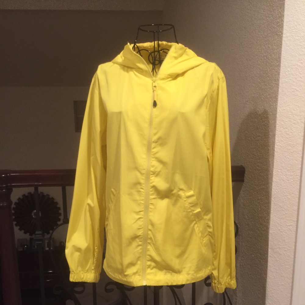 H&M Yellow Hooded Windbreaker